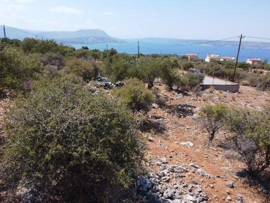 Kreta, Kokkino Chorio: Atemberaubendes Grundstück mit Meerblick zum Verkauf