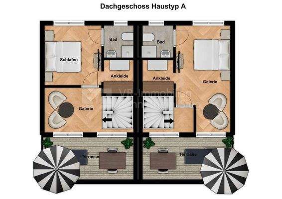 Grundriss Haustyp A Dachgeschoss