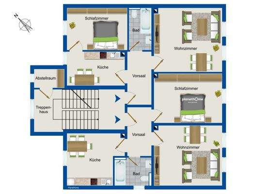 Grundriss Wohnung 5 u. 6