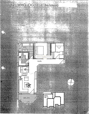 Grundriss und Wohnflächenberechnung