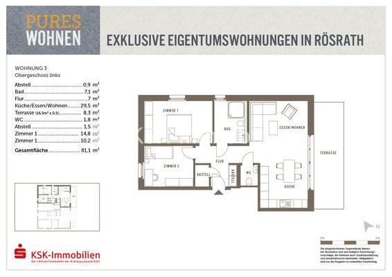 Grundriss Wohnung 3