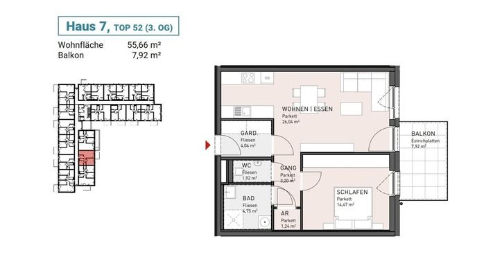 Haus 7 Top 52 (3. OG)