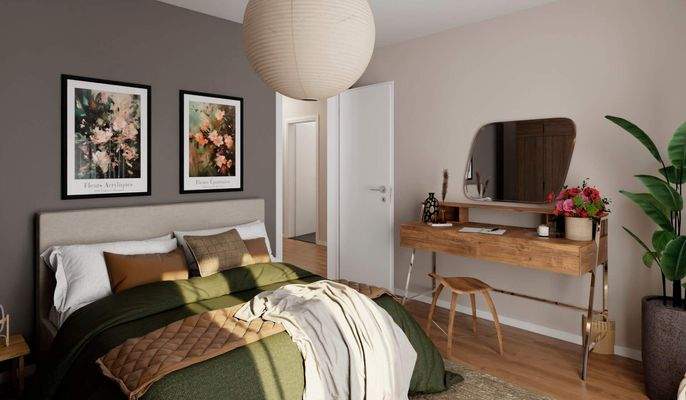 Ein komfortables Schlafzimmer