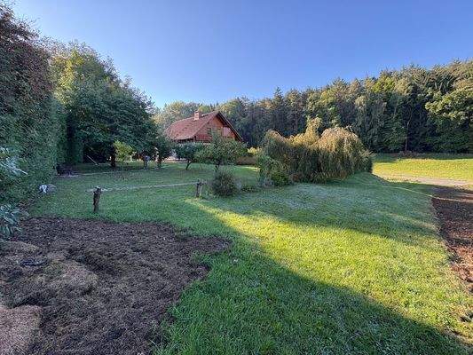 Grünflächen auf dem Grundstück