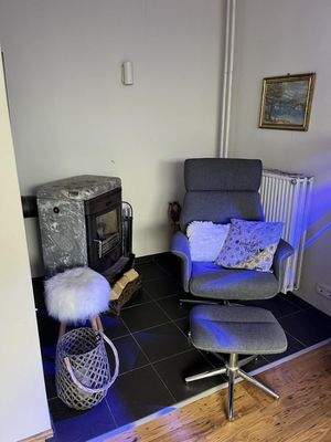 Kaminecke im Wohnzimmer