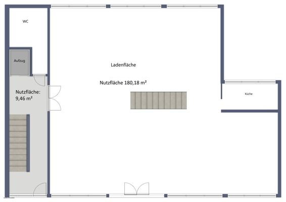 Grundriss Geschäftshaus UG Ladenlokal