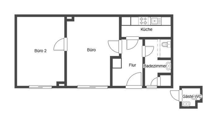 Grundriss Skizze Gewerbe