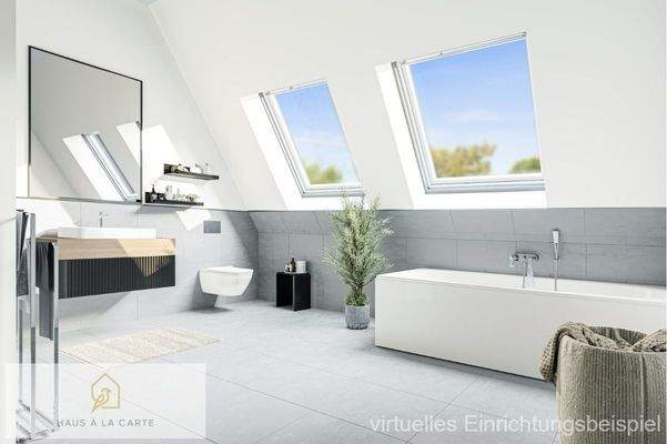 Badezimmer - virtuelles Möblierungsbeispiel