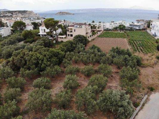 Kreta, Almyrida: Grundstück in Strandnähe mit Meerblick zu verkaufen