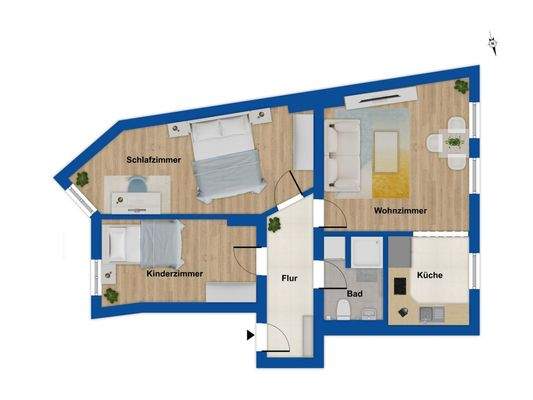 Grundriss - Wohnung 7 im 2. OG