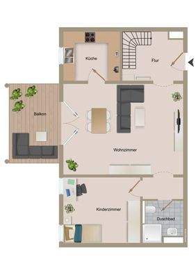 Grundriss Obergeschoss