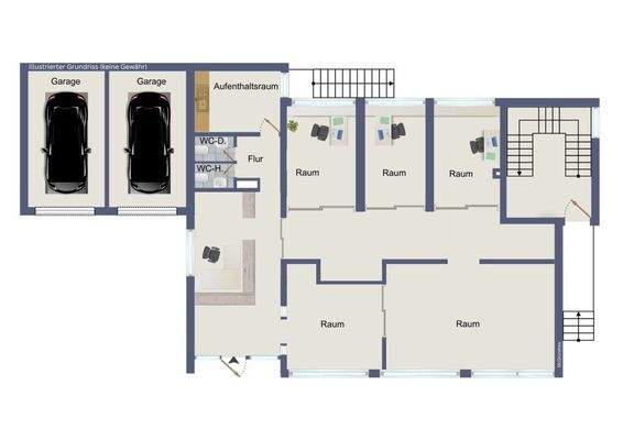 Erdgeschoss Gewerbe (kein Maßstab)