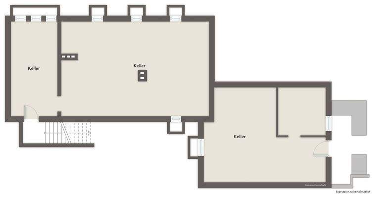 Grundriss Kellergeschoss Nebengebäude