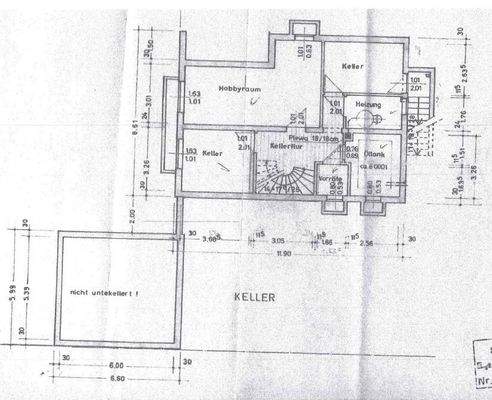 Grundriss Keller
