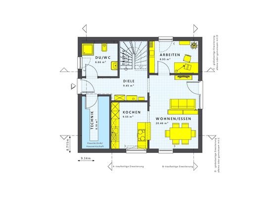 Gestaltungs-beispiel Grundriss  EG 