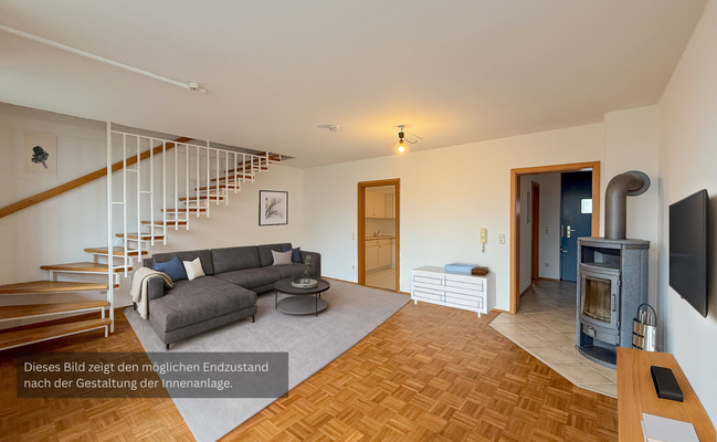 Wohnzimmer möbliert