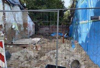 Blick auf die Baulücke