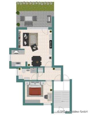 Grundriss-Skizze Erdgeschoss