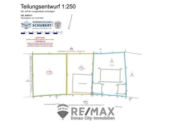 01 Teilungsentwurf - Grün - Baugrund Langenlebarn