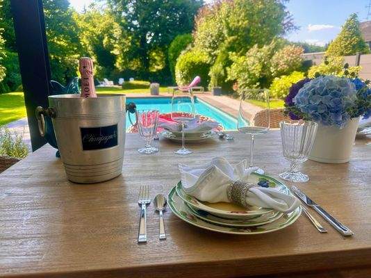 Detail Terrasse mit Wintergarten