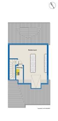 Dachgeschoss mit Mustermöblierung