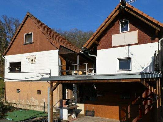 Rückseite Garage und Haus