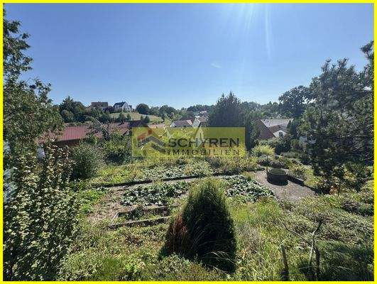 Blick vom Gartenhaus