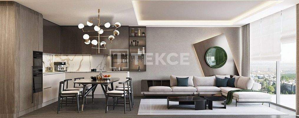 Apartments in the Project with Shopping Center on Eskisehir Road