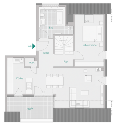 Wohnung 8 - Haus 1 - 1. DG