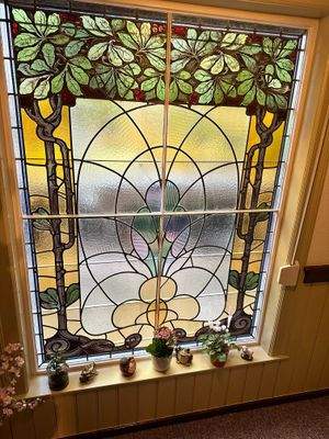 Fenster mit Bleiverglasung