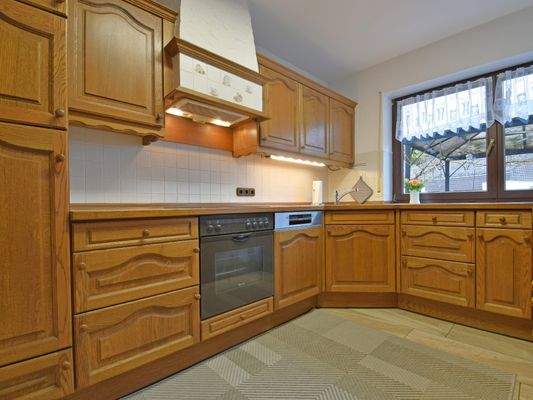 Die rustikale Küche...