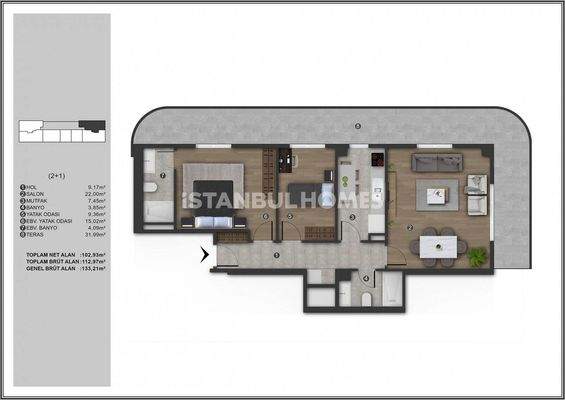 Special Concept Flats for Sale in Istanbul Kagithane