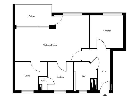 Grundriss (nicht maßstabgetreu)