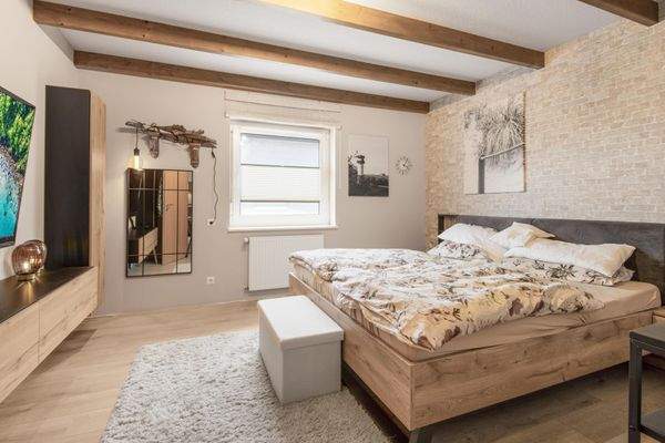 Schlafbereich im Dachgeschoss