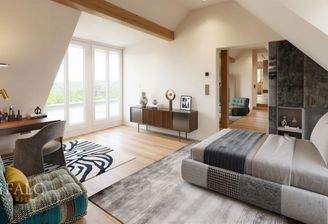 Schlafzimmer Einrichtungsbeispiel (KI Staging)