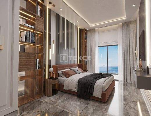 Spacious Sea-View Apartments Within a Complex in Oba Alanya
