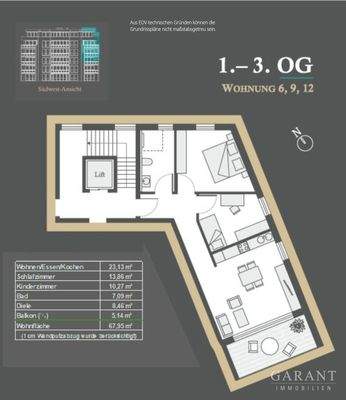 Obergeschoss - Whg. 6-9-12