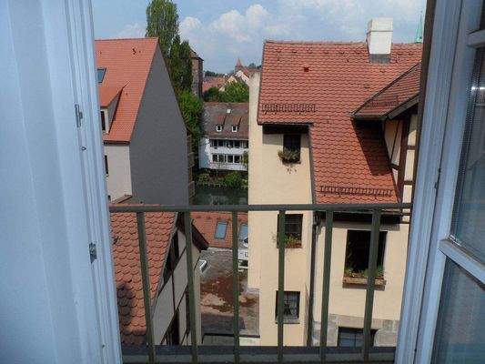 Blick vom Schlafzimmer Richtung Pegnitz