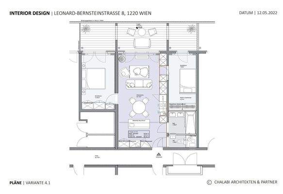 Plan 3-Zimmer Variante 2