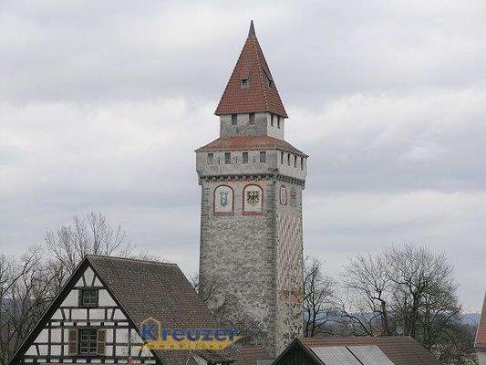 Blick zum gemalten Turm