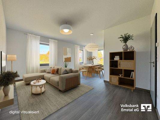 Visualisierung Wohn- / Essbereich EG