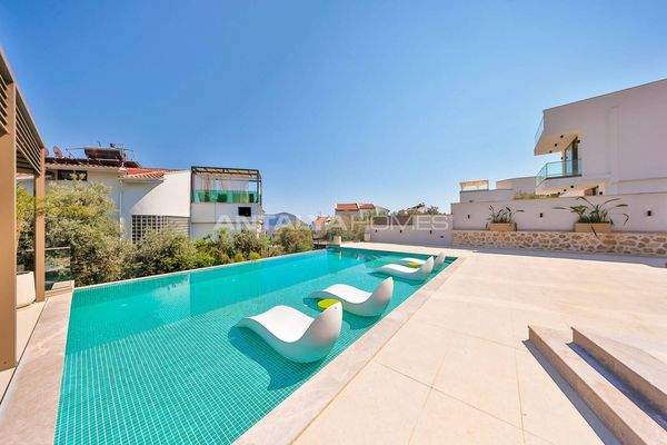 Panoramic Sea View 4-Story Villa in Kalkan Antalya