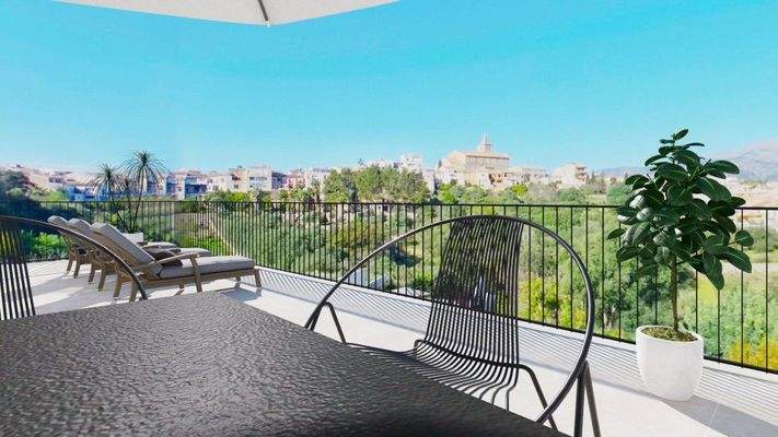 Reihenhaus mit Panoramablick auf die Berge zum Verkauf in Campanet, Mallorca