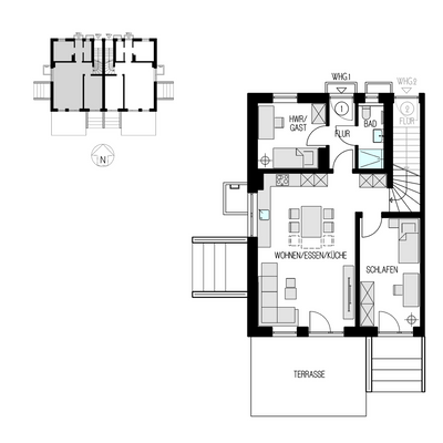 Wohnung 1 - Grundriss EG