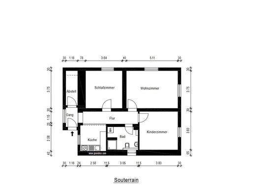 Grundriss Souterrain
