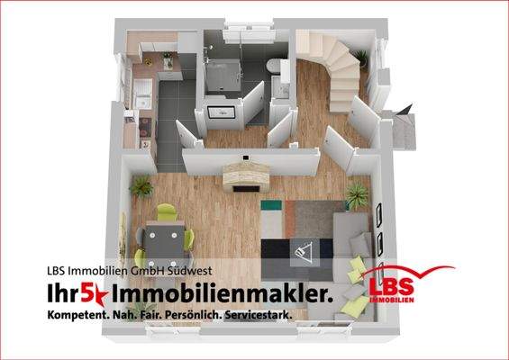 3 D Plan EFH Erdgeschoss