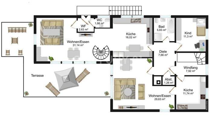 Grundriss 1.Obergeschoss