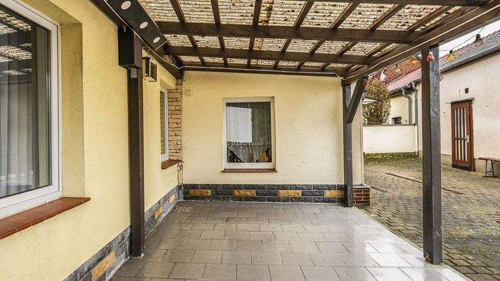 Terrasse auf dem Hof