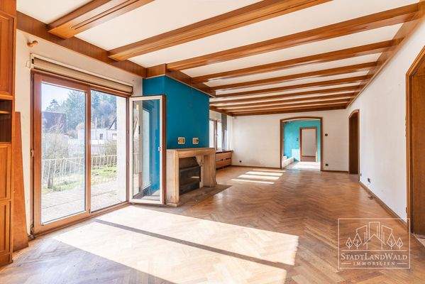 EG - Wohnzimmer mit Kamin