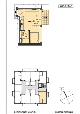 Grundriss-Skizze WE19